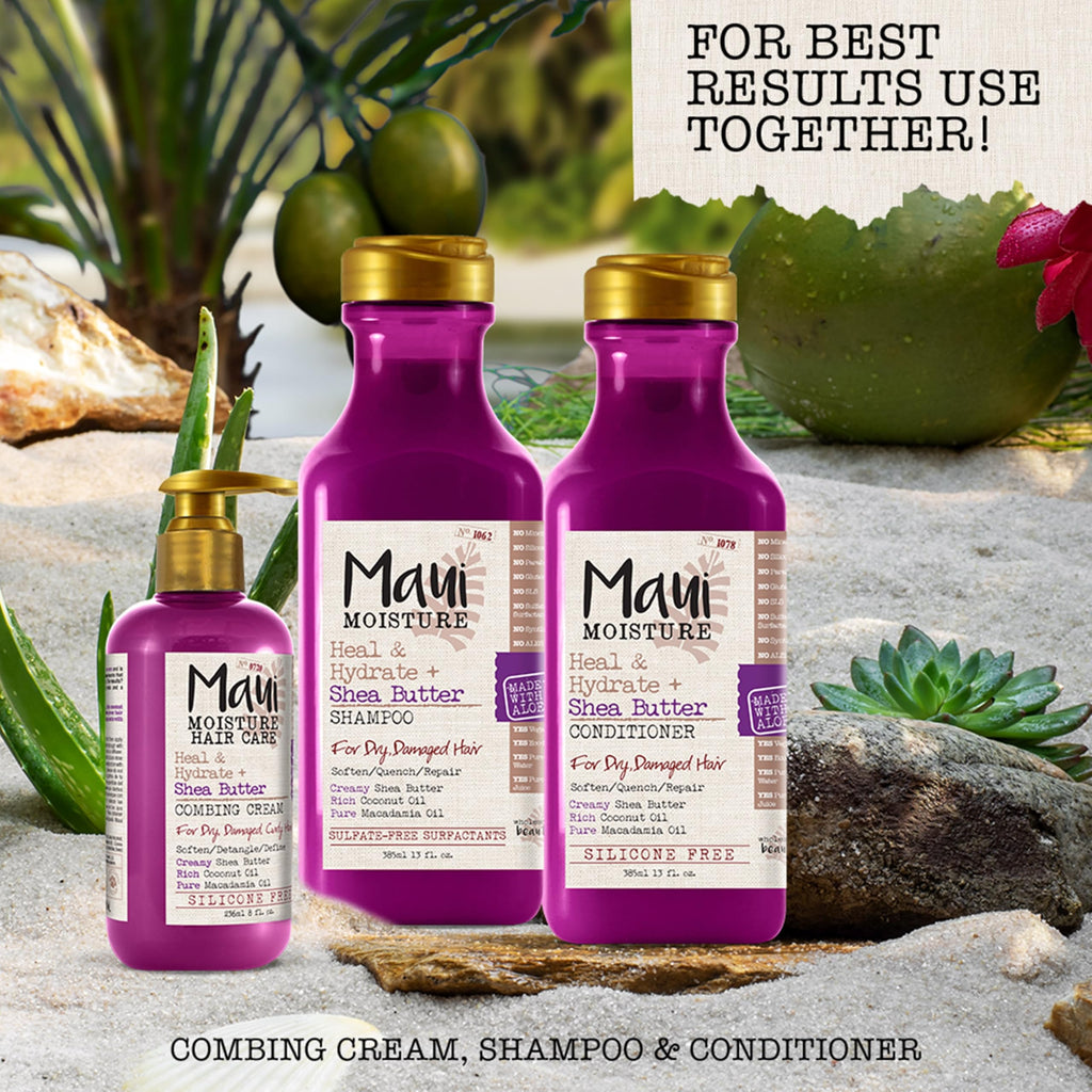 Maui Moisture Frizz-Free Shea Butter Leave-In Conditioning Mist – Define & Detangle Curls, 8 fl oz