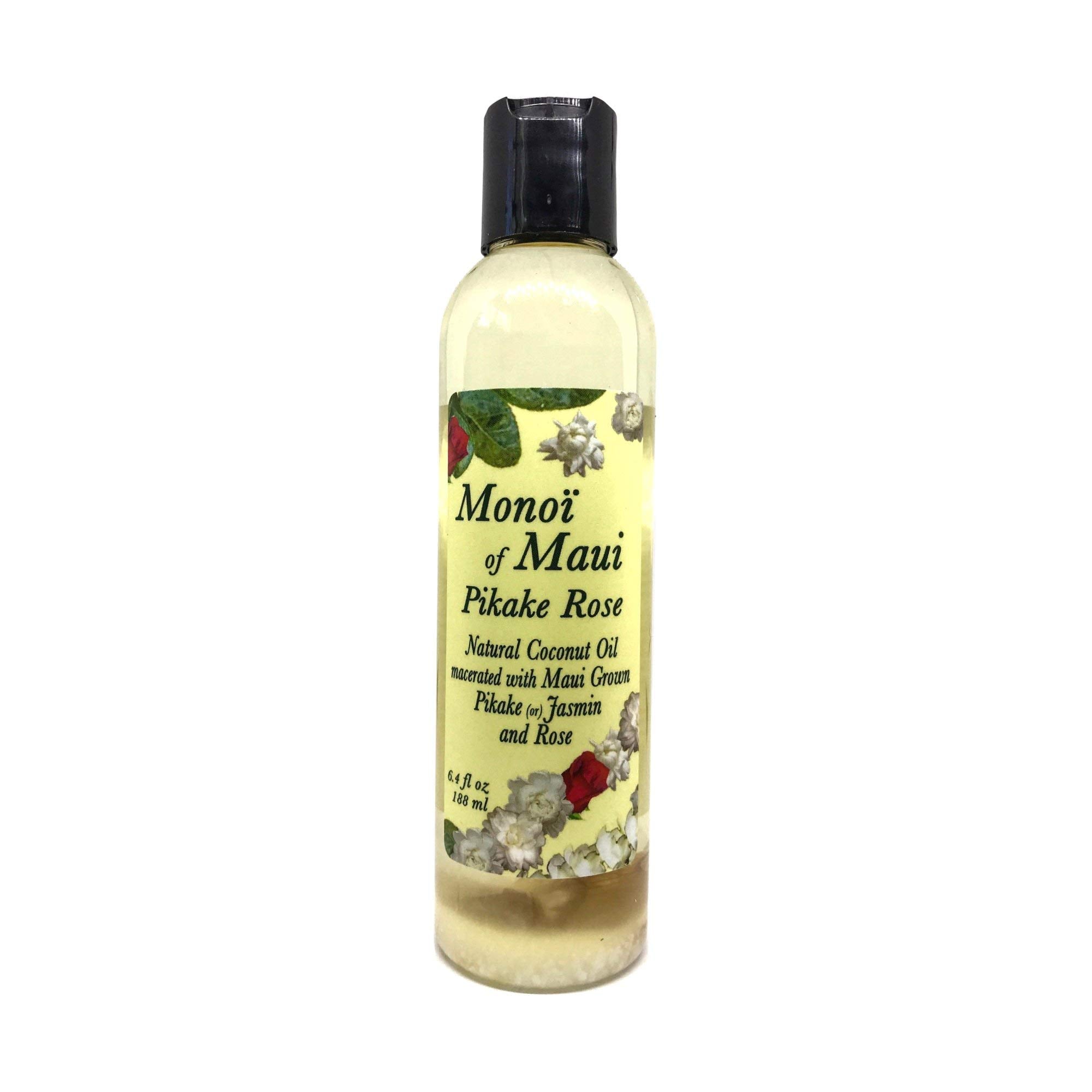 Maui Natural Organics Monoi Pikake Rose Oil – Skin, Hair & Massage (6.4 oz)