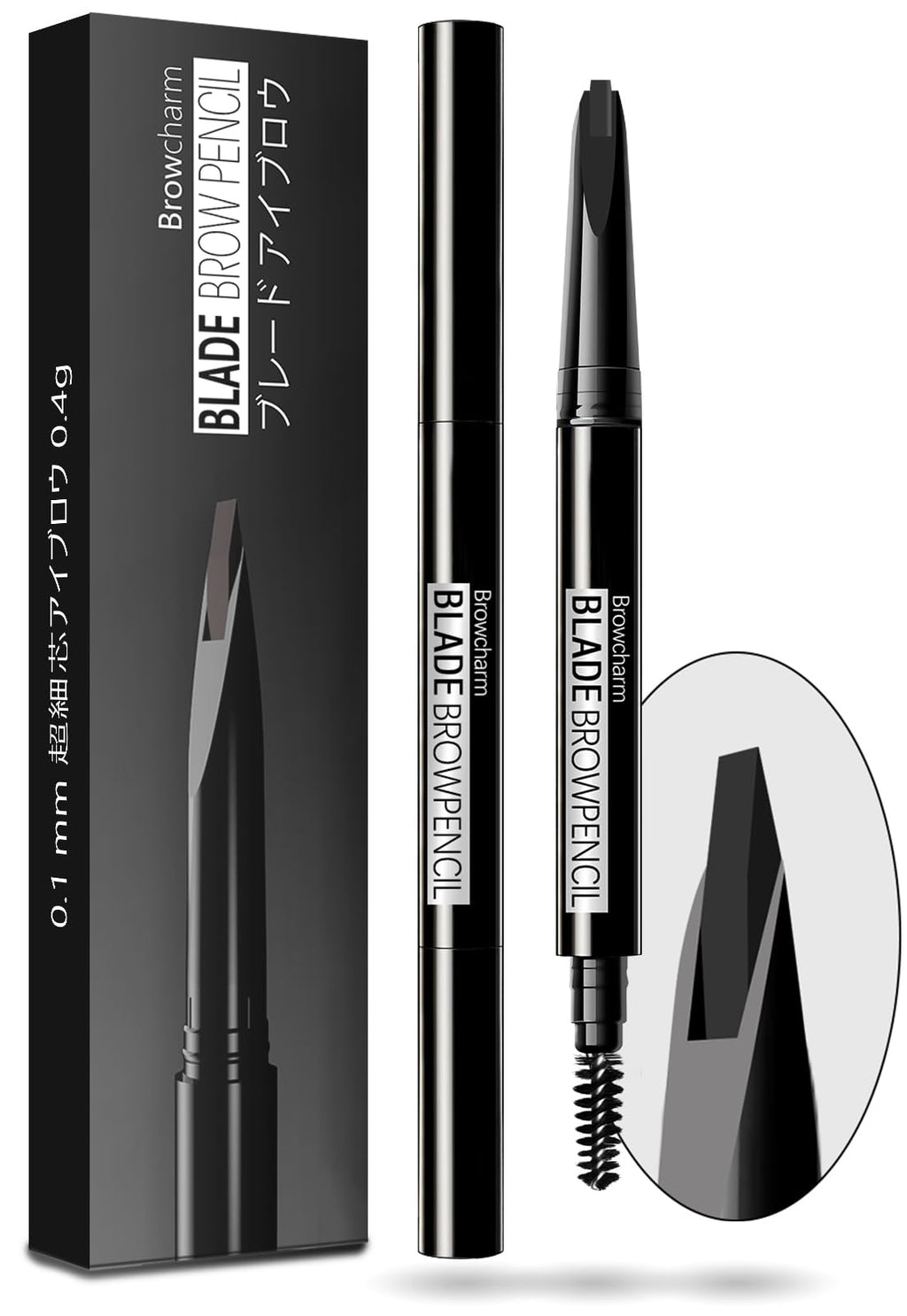 MAVENI Browcharm Microblading Eyebrow Pencil 0.1mm Ultra-Fine | Waterproof, Long-Wear (01 Black)
