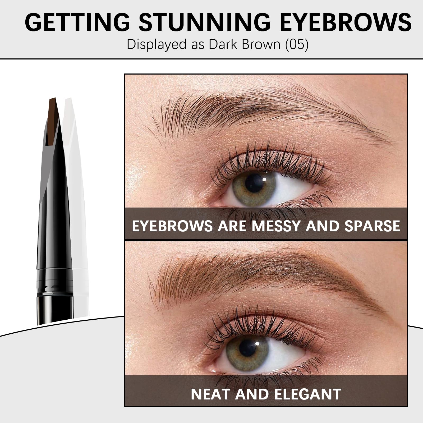 MAVENI Browcharm Microblading Eyebrow Pencil 0.1mm Ultra-Fine | Waterproof, Long-Wear (01 Black)