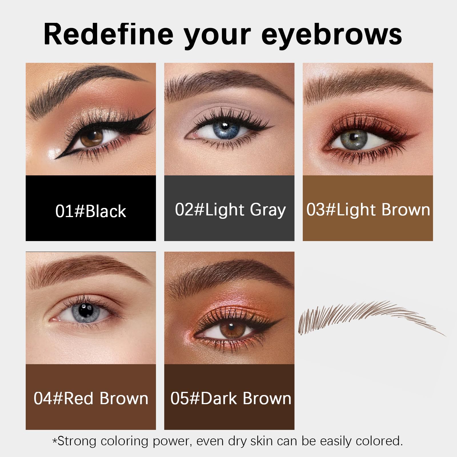 MAVENI Browcharm Microblading Eyebrow Pencil 0.1mm Ultra-Fine | Waterproof, Long-Wear (01 Black)