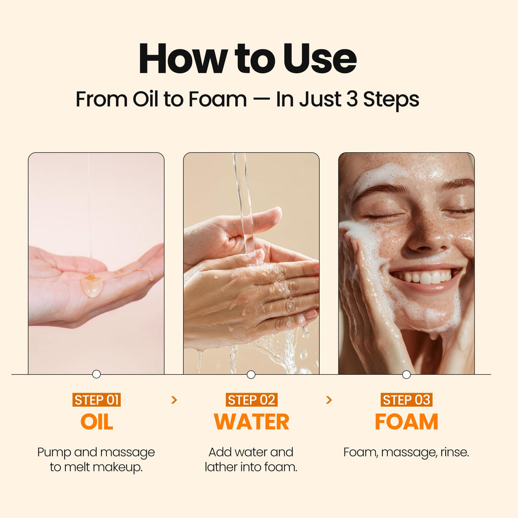 MAXCLINIC Calendula Biome Oil to Foam - All-in-One Korean Oil-Based Foaming Cleanser for Hydration & Soothing Makeup Removal (3.88 fl oz)