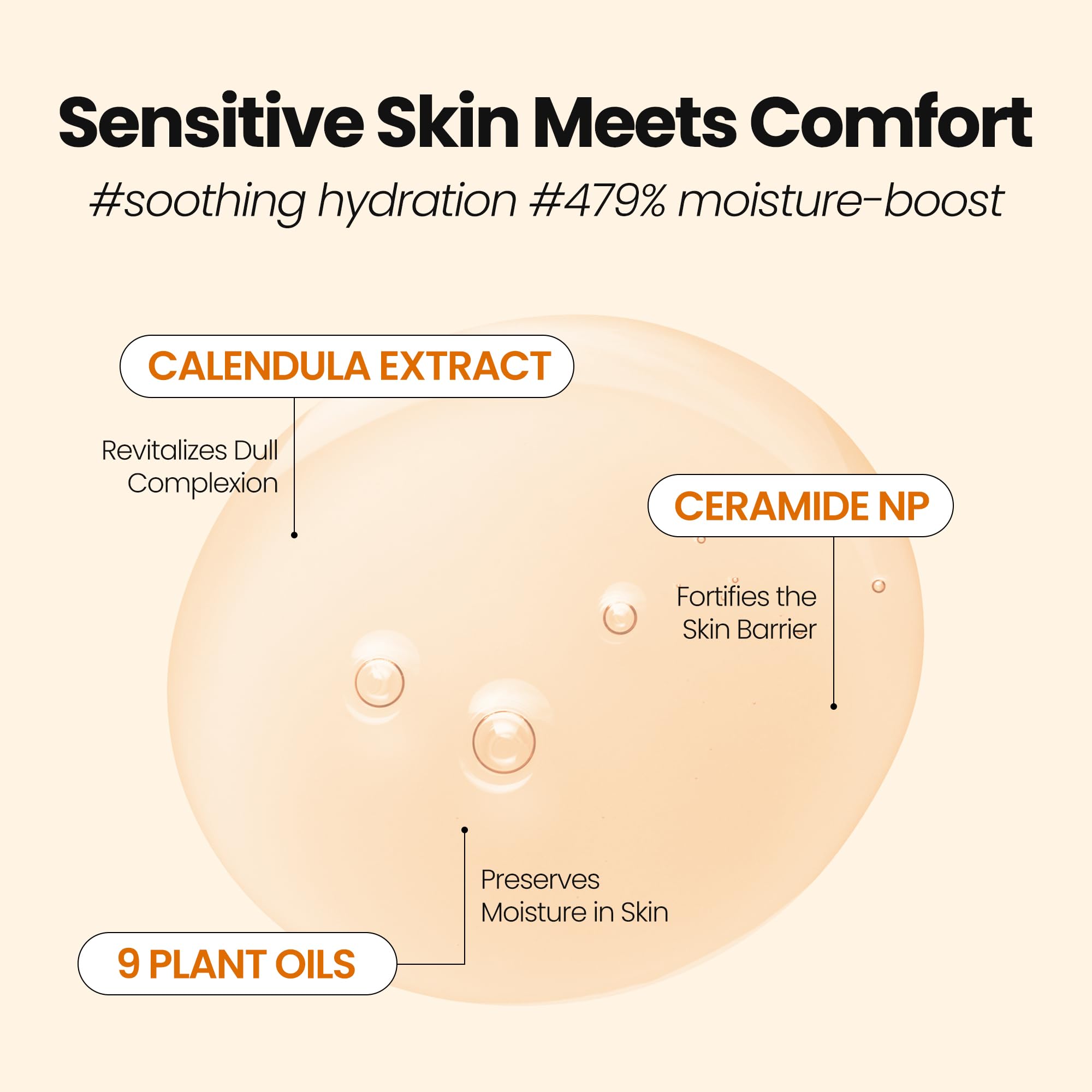 MAXCLINIC Calendula Biome Oil to Foam - All-in-One Korean Oil-Based Foaming Cleanser for Hydration & Soothing Makeup Removal (3.88 fl oz)
