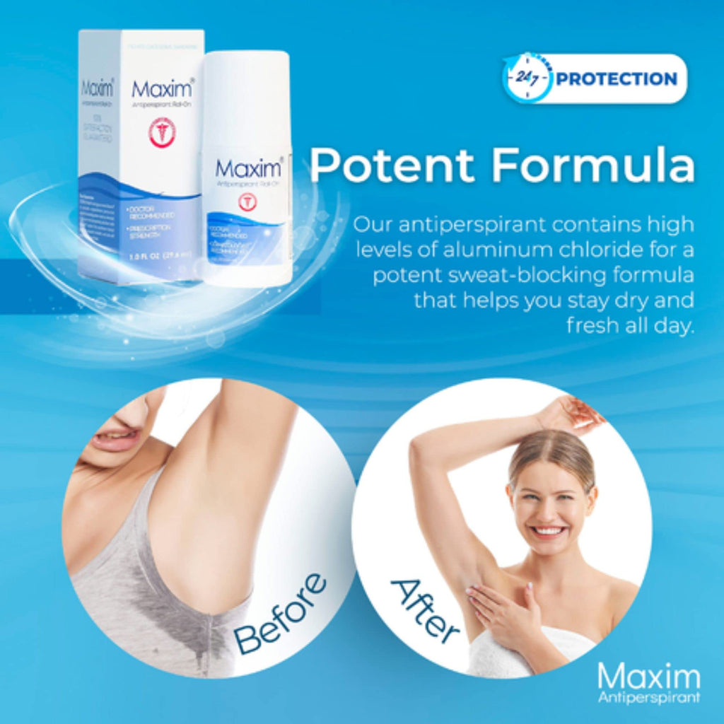 MAXIM Clinical Strength Antiperspirant Deodorant for Women & Men – 4 Pack