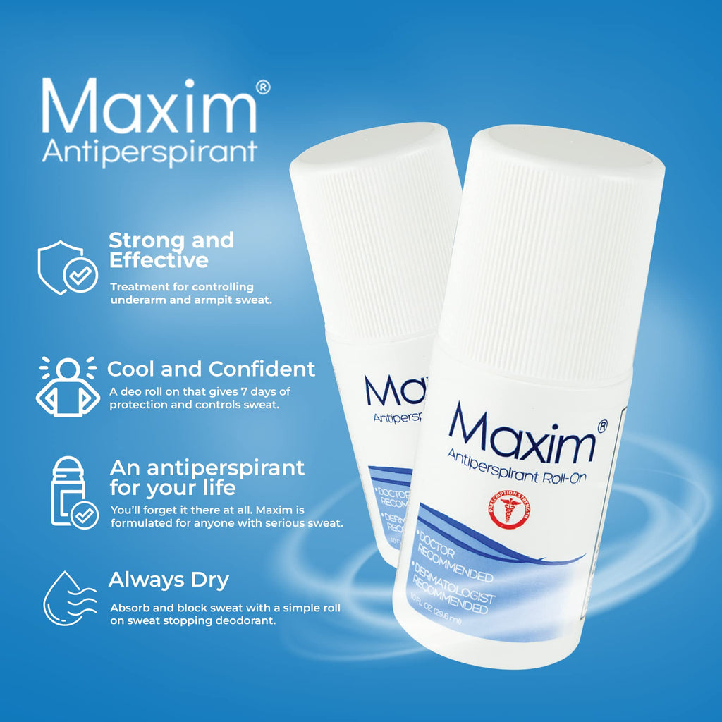 MAXIM Clinical Strength Antiperspirant Deodorant for Women & Men – 4 Pack