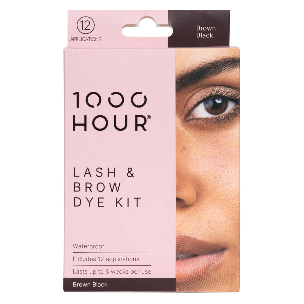 MaxRelief 1000 Hour Brow Color Kit Brown Black – Defined Brows with Long-Lasting, Waterproof Formula (12 Applications)