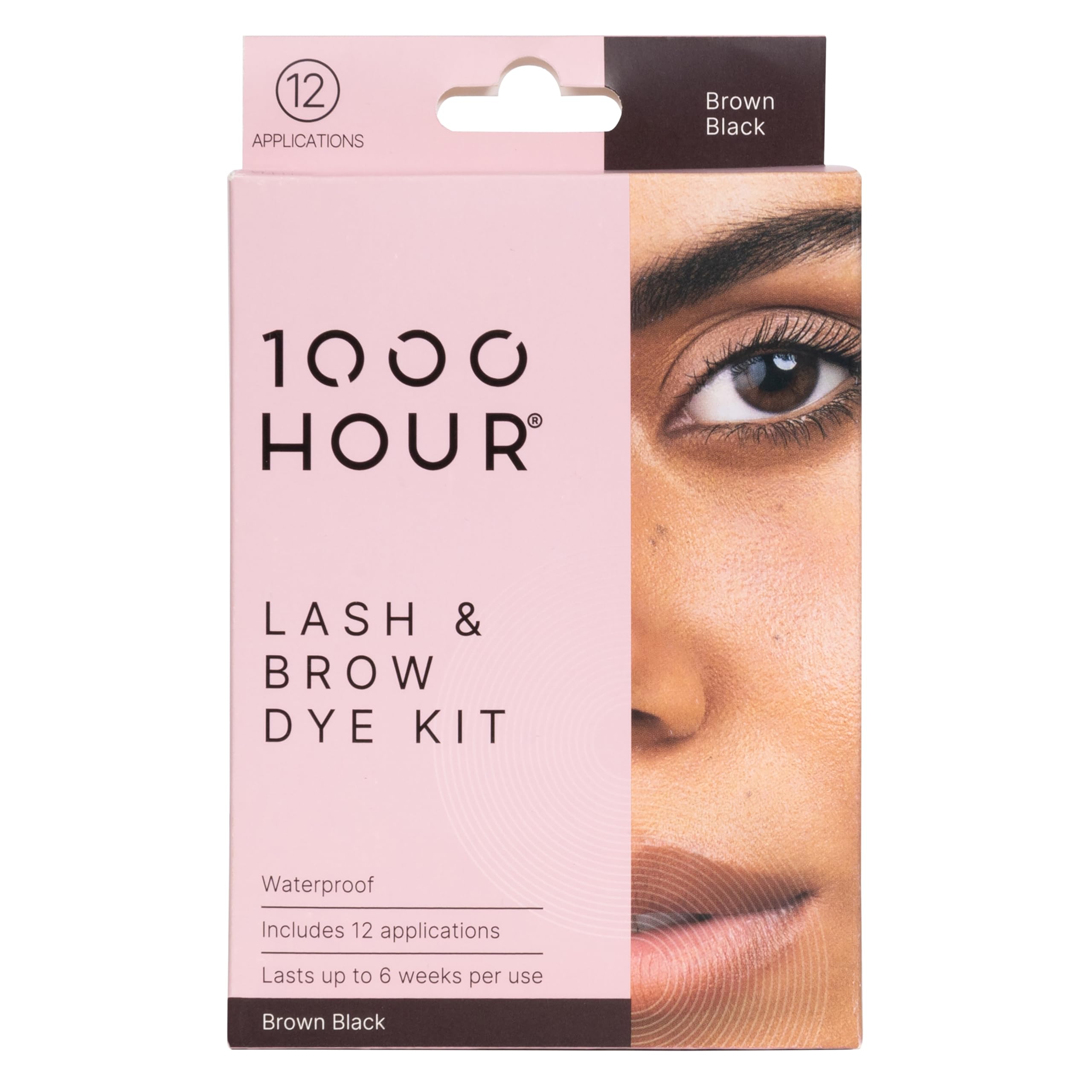 MaxRelief 1000 Hour Brow Color Kit Brown Black – Defined Brows with Long-Lasting, Waterproof Formula (12 Applications)