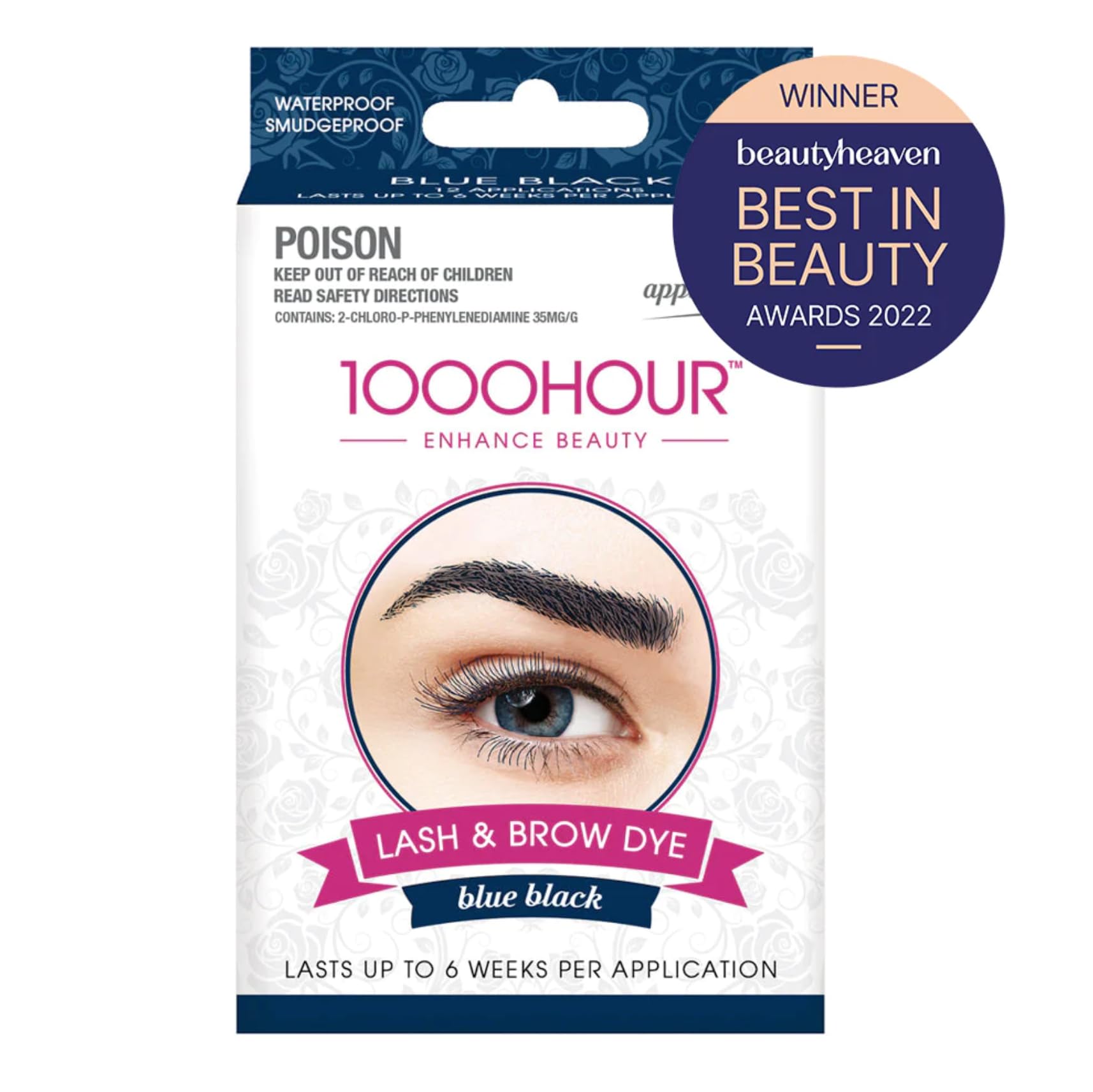MaxRelief 1000 Hour Brow Color Kit – Blue Black | Long-Lasting Brow Mascara, 12 Applications