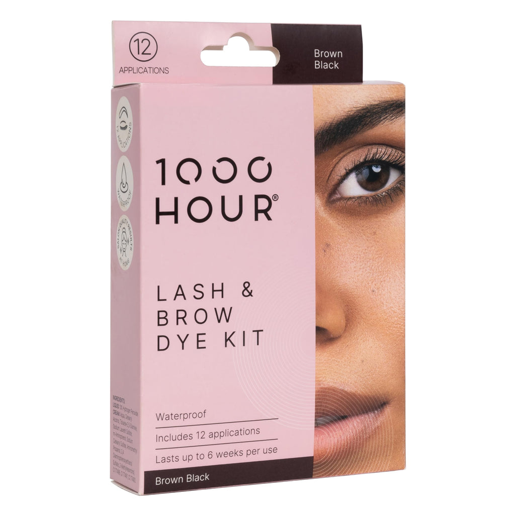MaxRelief 1000 Hour Brow Color Kit Brown Black – Defined Brows with Long-Lasting, Waterproof Formula (12 Applications)