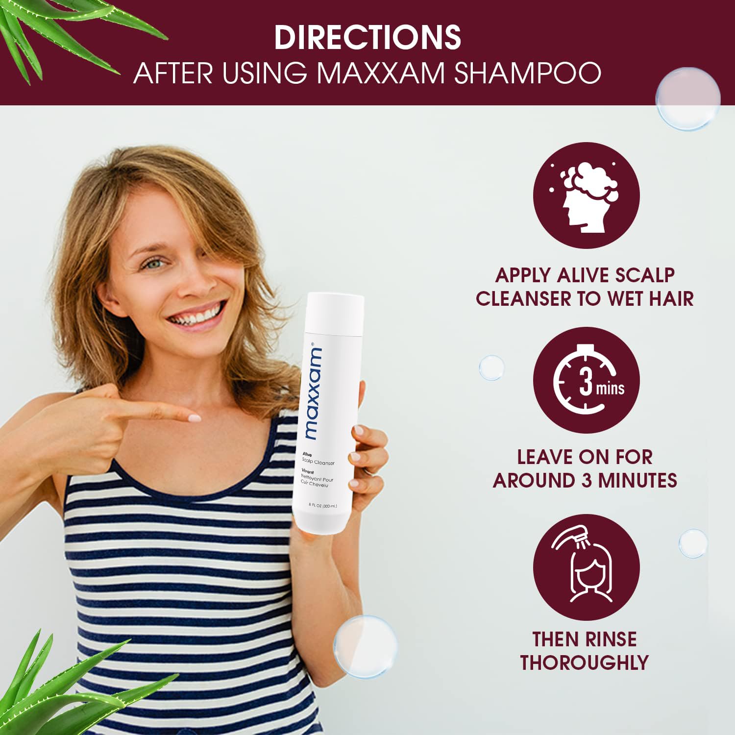 Maxxam Alive Cleansing Shampoo — Hair Growth & Scalp Care | Fermented Rice Formula