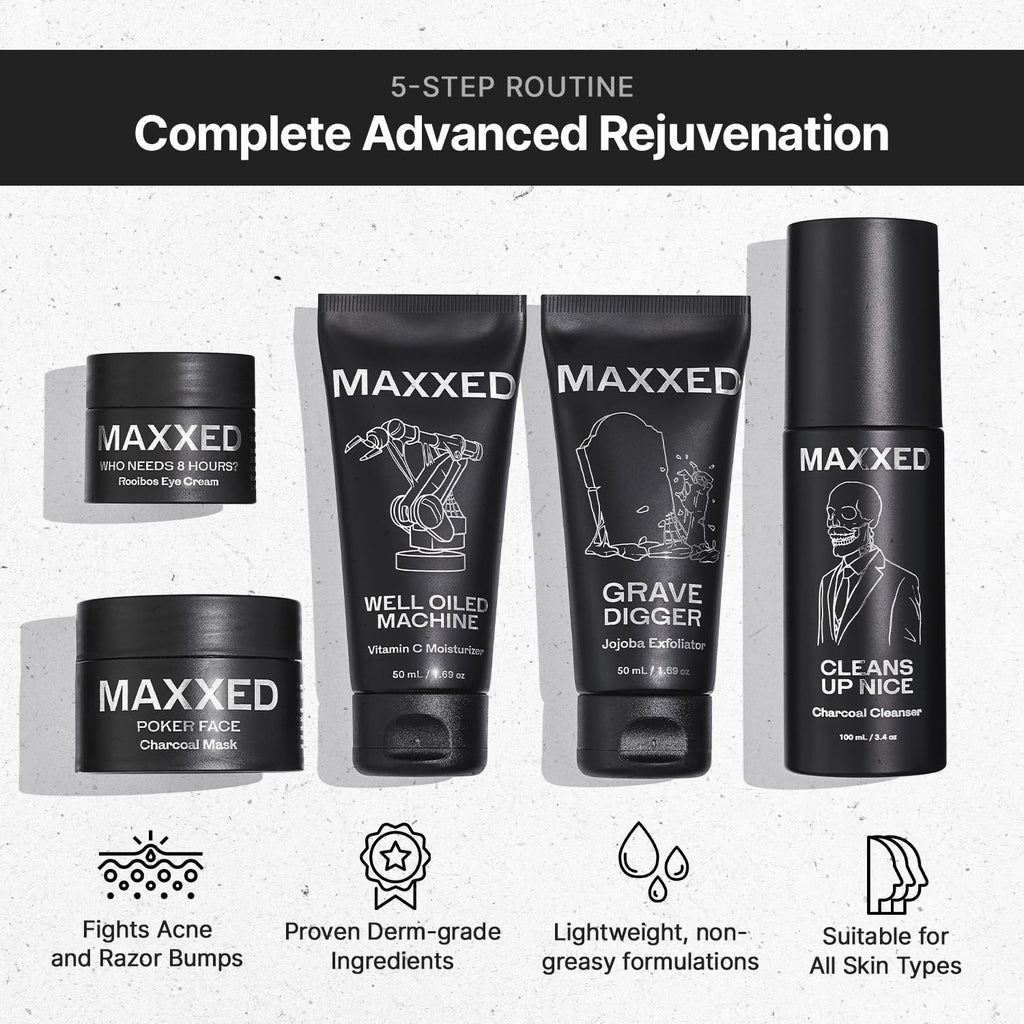 MAXXED Complete Advanced Rejuvenation Routine — 5-in-1 Men’s Skincare Set