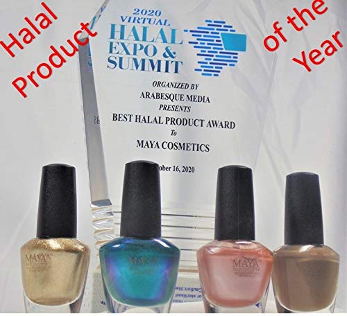 MAYA HALAL Breathable & Toxin-Free Vegan Nail Polish – French Manicure Set with Brush