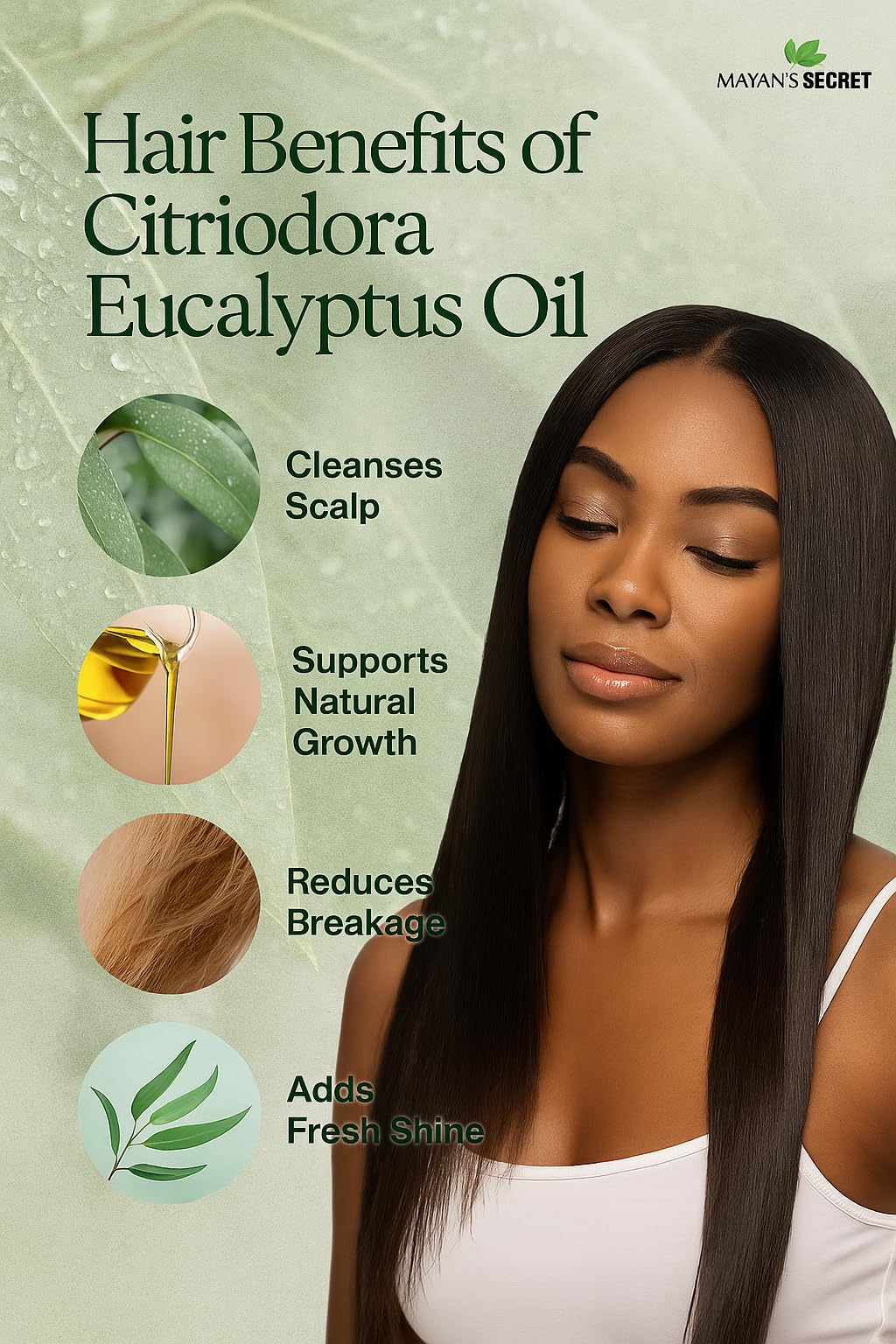 Mayan's Secret Citriodora Eucalyptus Oil – Pure Carrier & Essential Oil, 4oz