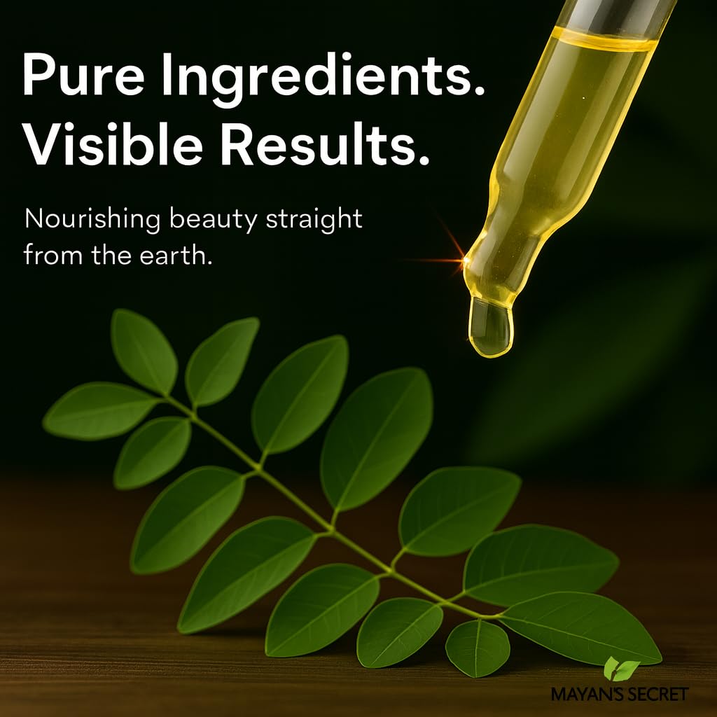 Mayan's Secret Organic Moringa Energy Oil — 100% Pure Moringa Seed Oil for Skin & Hair