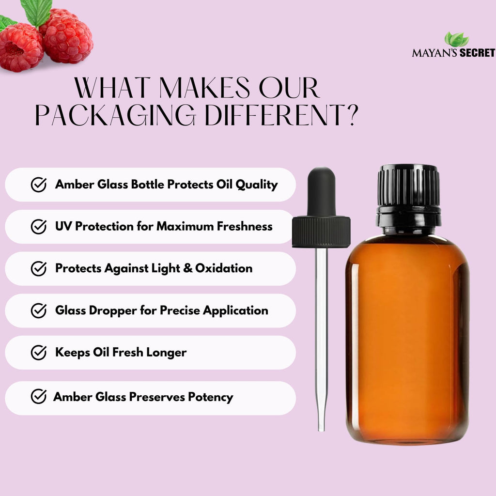 Mayan's Secret Red Raspberry Seed Oil – Cold-Pressed, 100% Pure