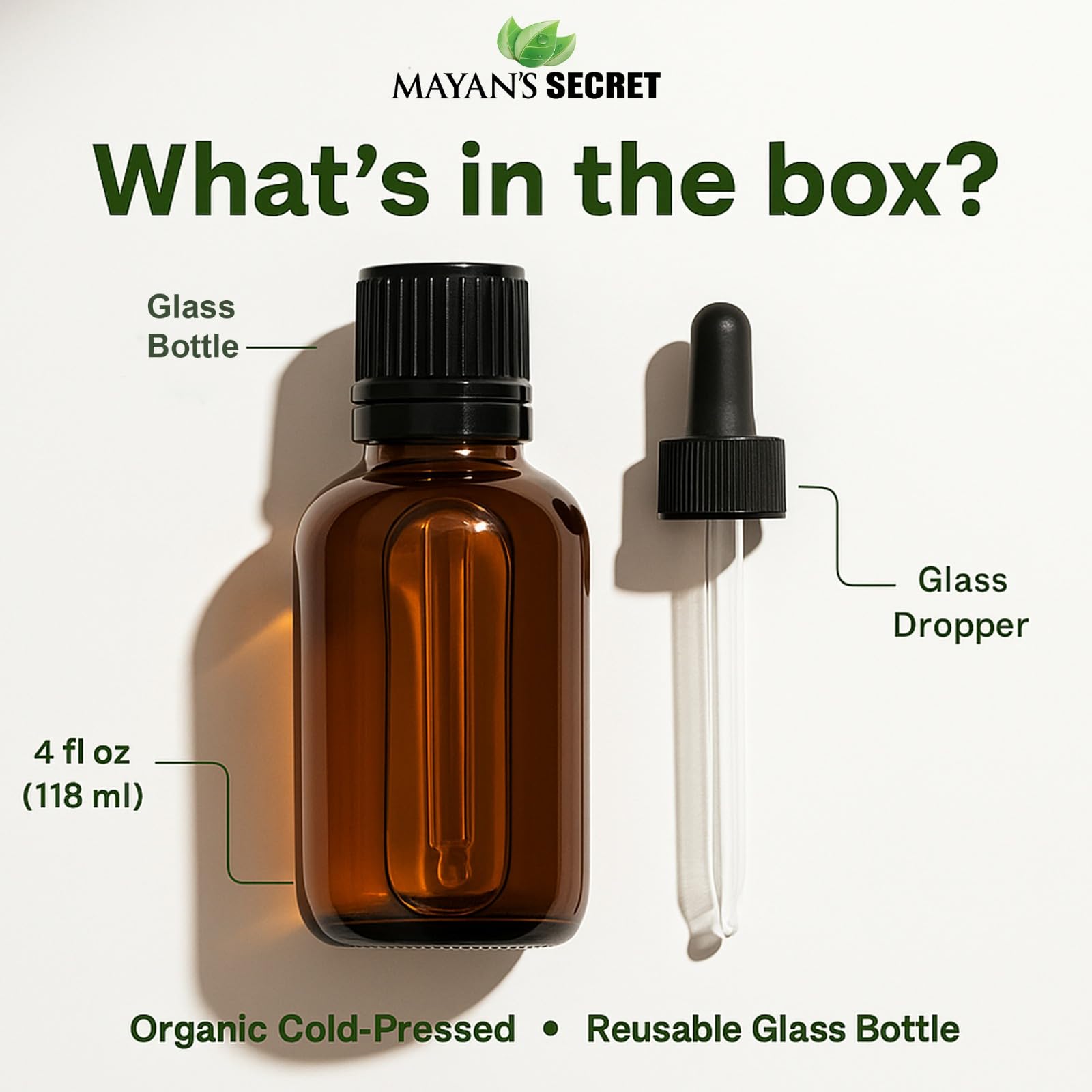 Mayan's Secret Sunflower Seed Oil - 4oz | USDA Organic Cold-Pressed Carrier Oil