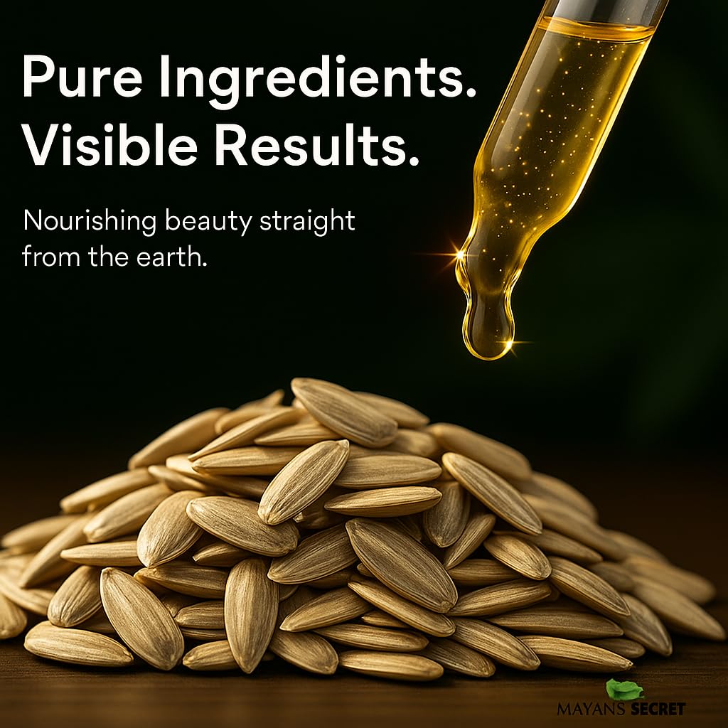 Mayan's Secret Sunflower Seed Oil - 4oz | USDA Organic Cold-Pressed Carrier Oil