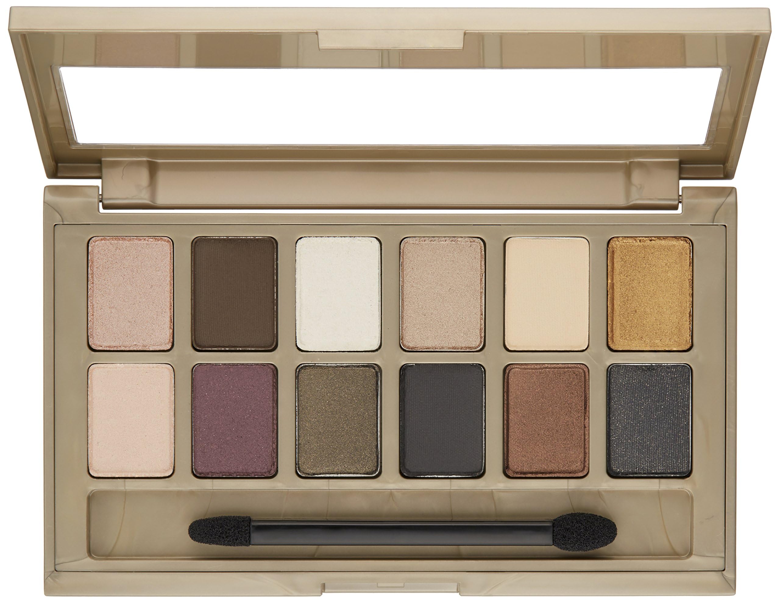 Maybelline The 24K Nudes Eyeshadow Palette – 12 Metallic Gold Shades (0.34 oz)
