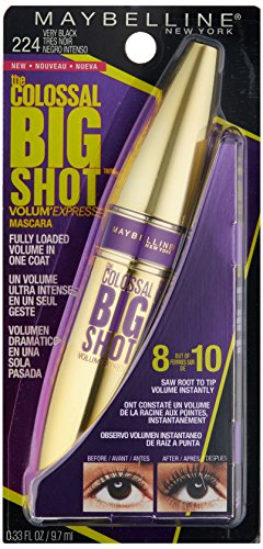 Maybelline Volum' Express The Colossal Big Shot Mascara – Washable, Very Black, 0.33 fl oz