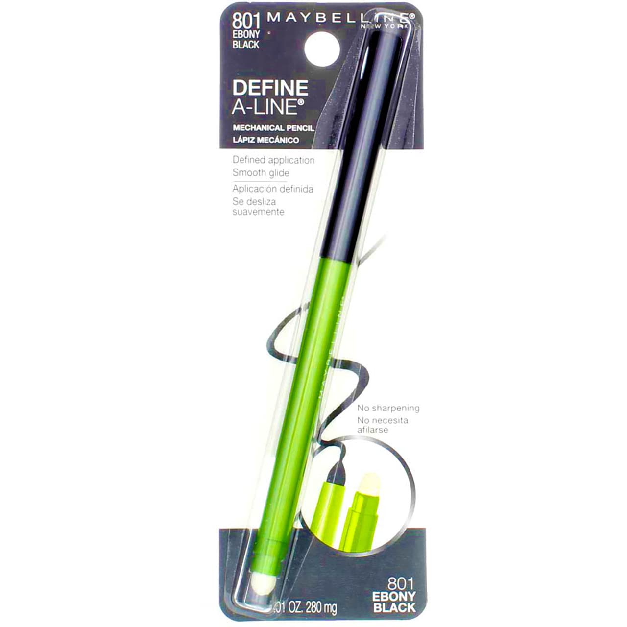 Maybelline Define-A-Line Eyeliner Ebony Black [801] – 3 Pack