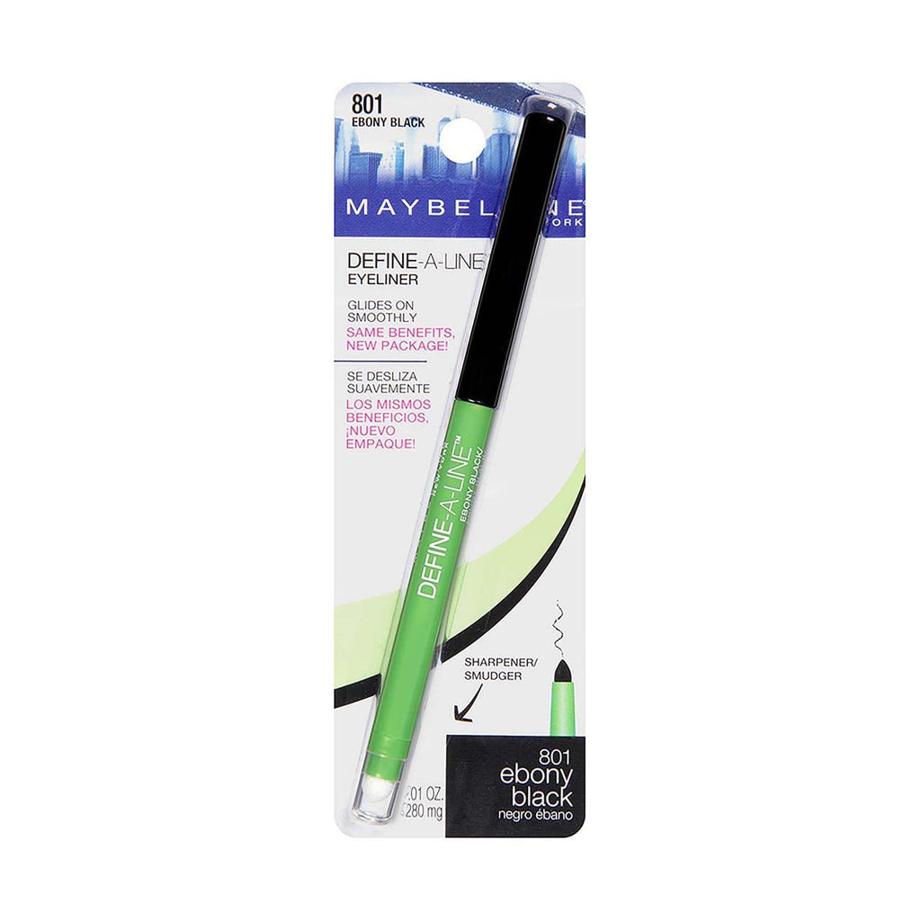 Maybelline Define-A-Line Eyeliner Ebony Black [801] – 3 Pack