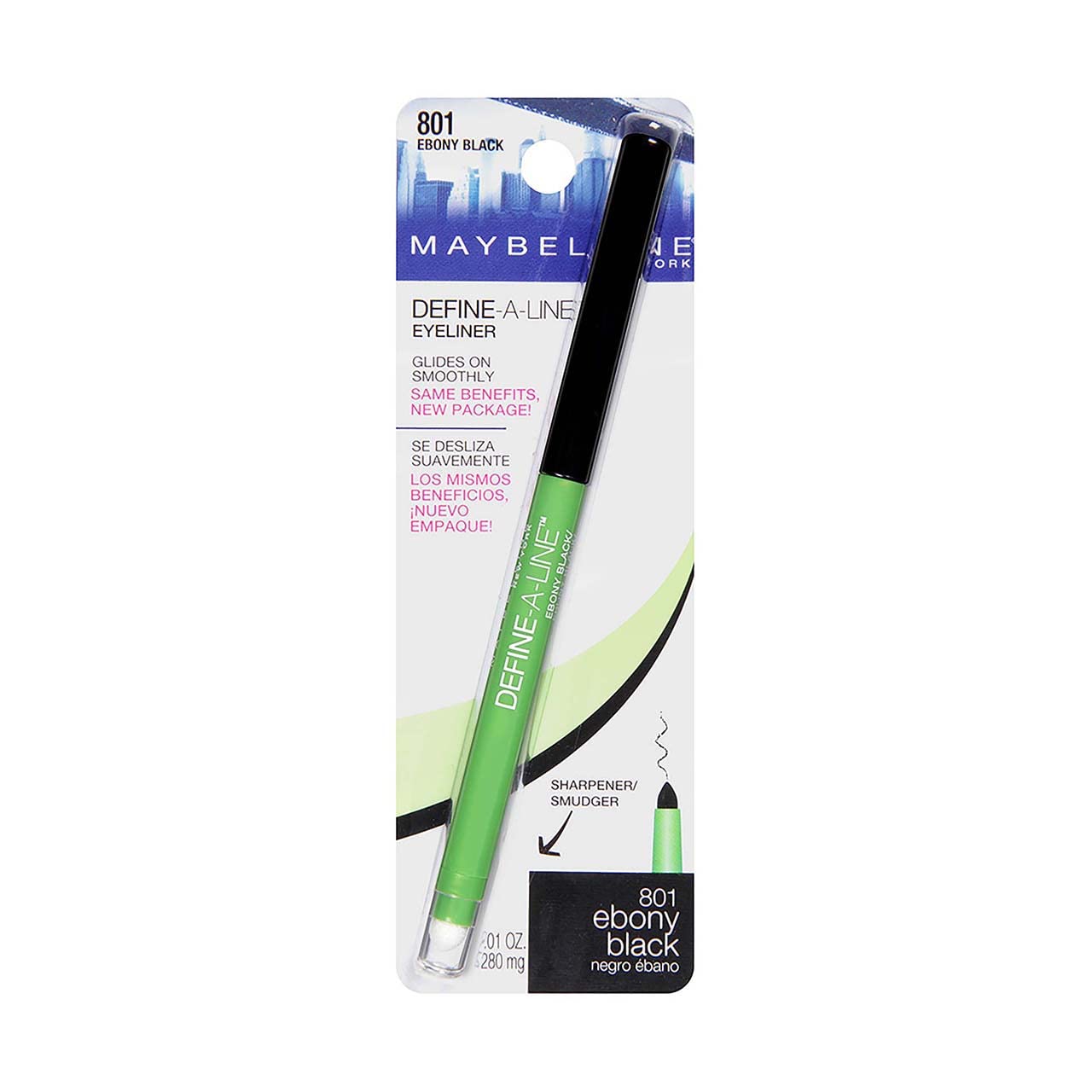 Maybelline Define-A-Line Eyeliner Ebony Black [801] – 3 Pack