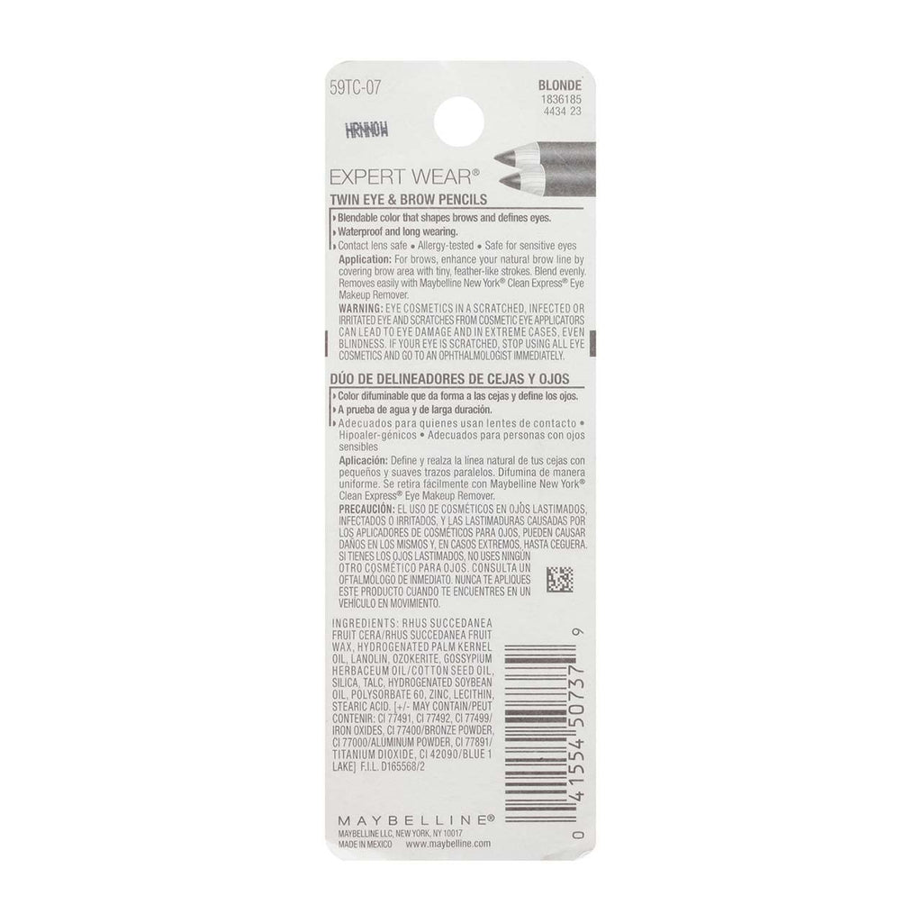 Maybelline Expert Eyes Brow and Eye Pencil Blonde – 4 Pack | Precise Definition for Brows and Lids