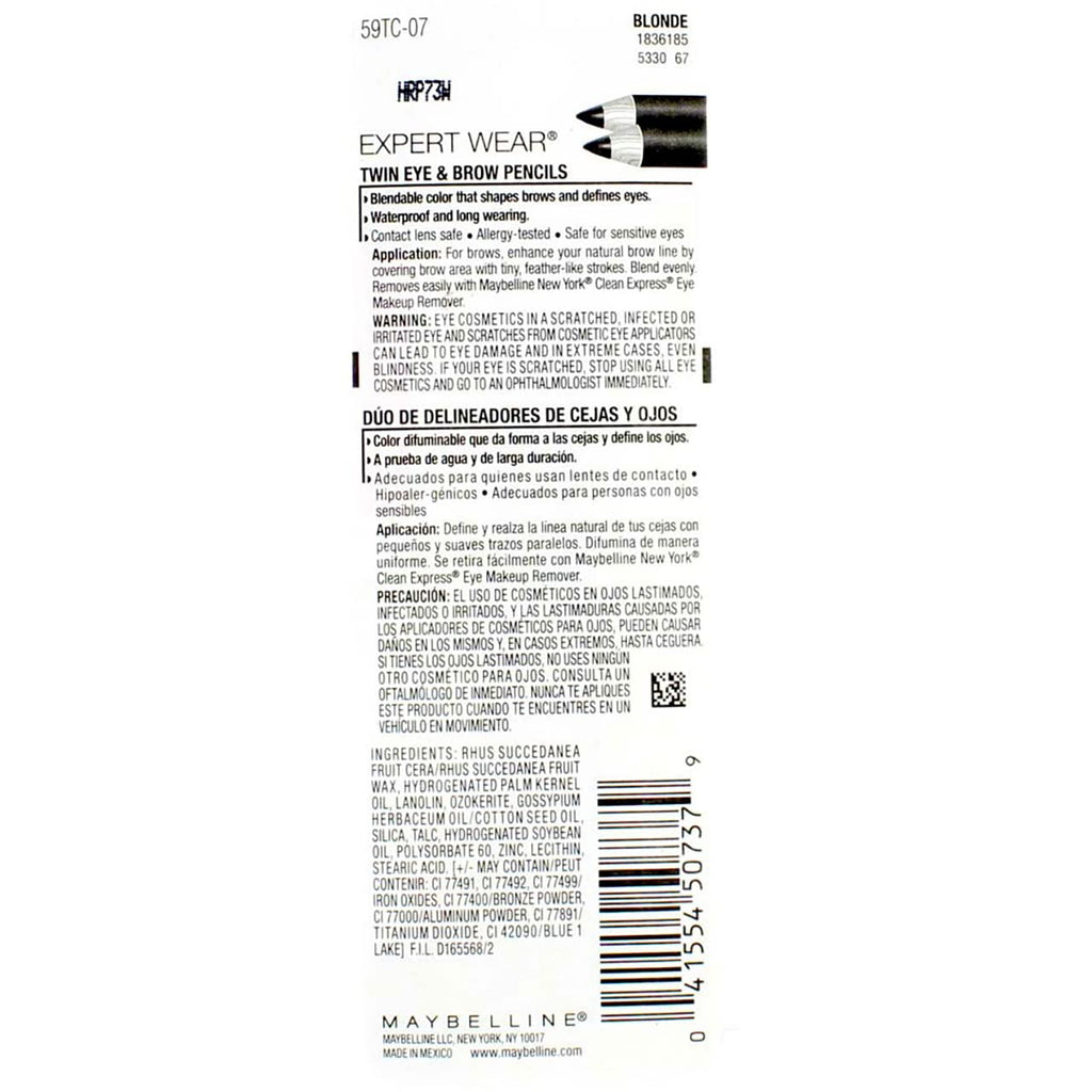 Maybelline Expert Eyes Brow and Eye Pencil Blonde – 4 Pack | Precise Definition for Brows and Lids