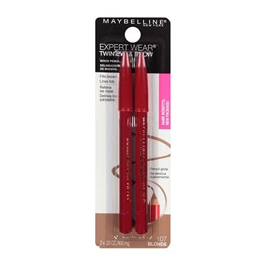 Maybelline Expert Eyes Brow and Eye Pencil Blonde – 4 Pack | Precise Definition for Brows and Lids