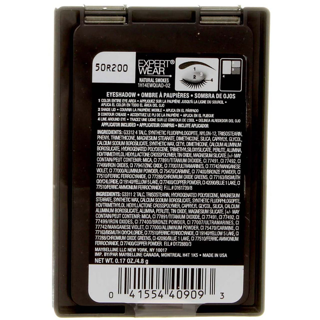 Maybelline Expert Wear Eyeshadow Quads Natural Smokes [02Q] – Pack of 2