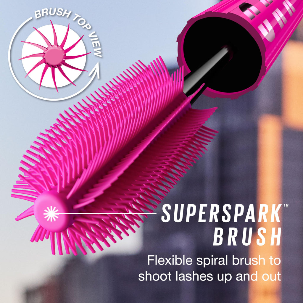 Maybelline Lash Sensational Firework Waterproof Mascara – 24HR, Lengthening & Volumizing, Very Black