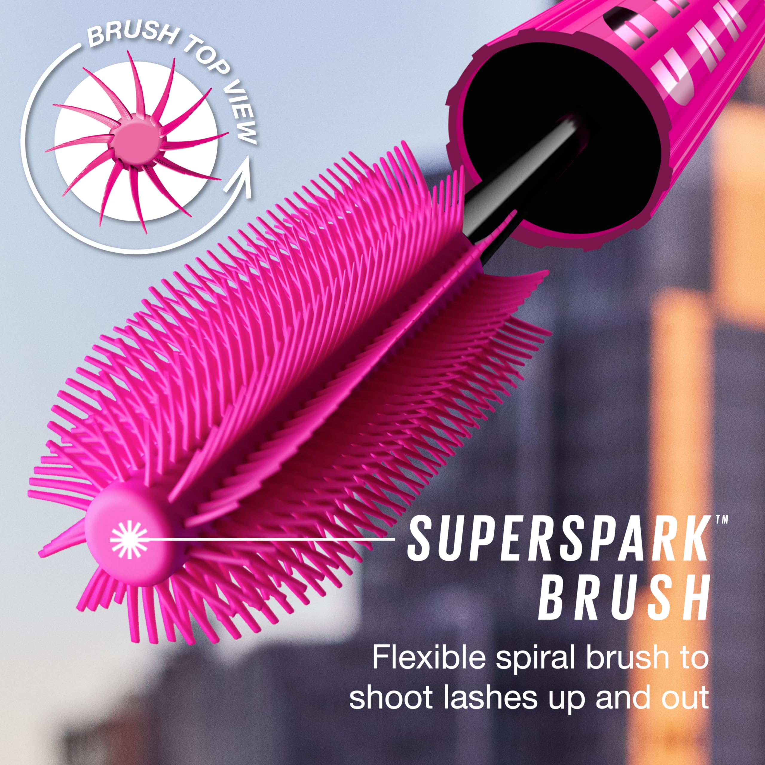 Maybelline Lash Sensational Firework Waterproof Mascara – 24HR, Lengthening & Volumizing, Very Black