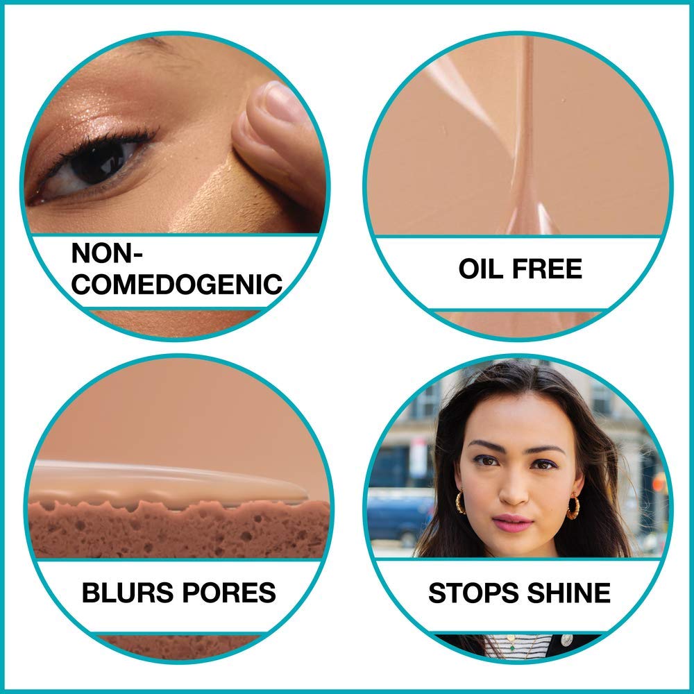 Maybelline Fit Me Matte + Poreless Foundation – Pouch, Shade 220 Natural Beige, 1.3 oz