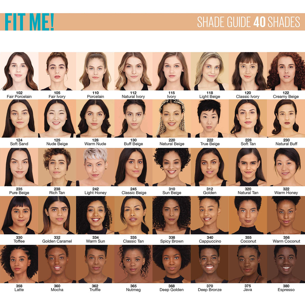 Maybelline Fit Me Matte + Poreless Foundation – Pouch, Shade 220 Natural Beige, 1.3 oz