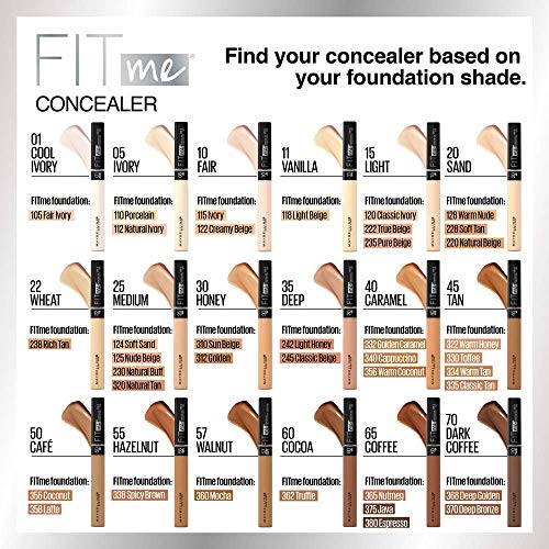 Maybelline Fit Me Matte + Poreless Foundation – Pouch, Shade 220 Natural Beige, 1.3 oz