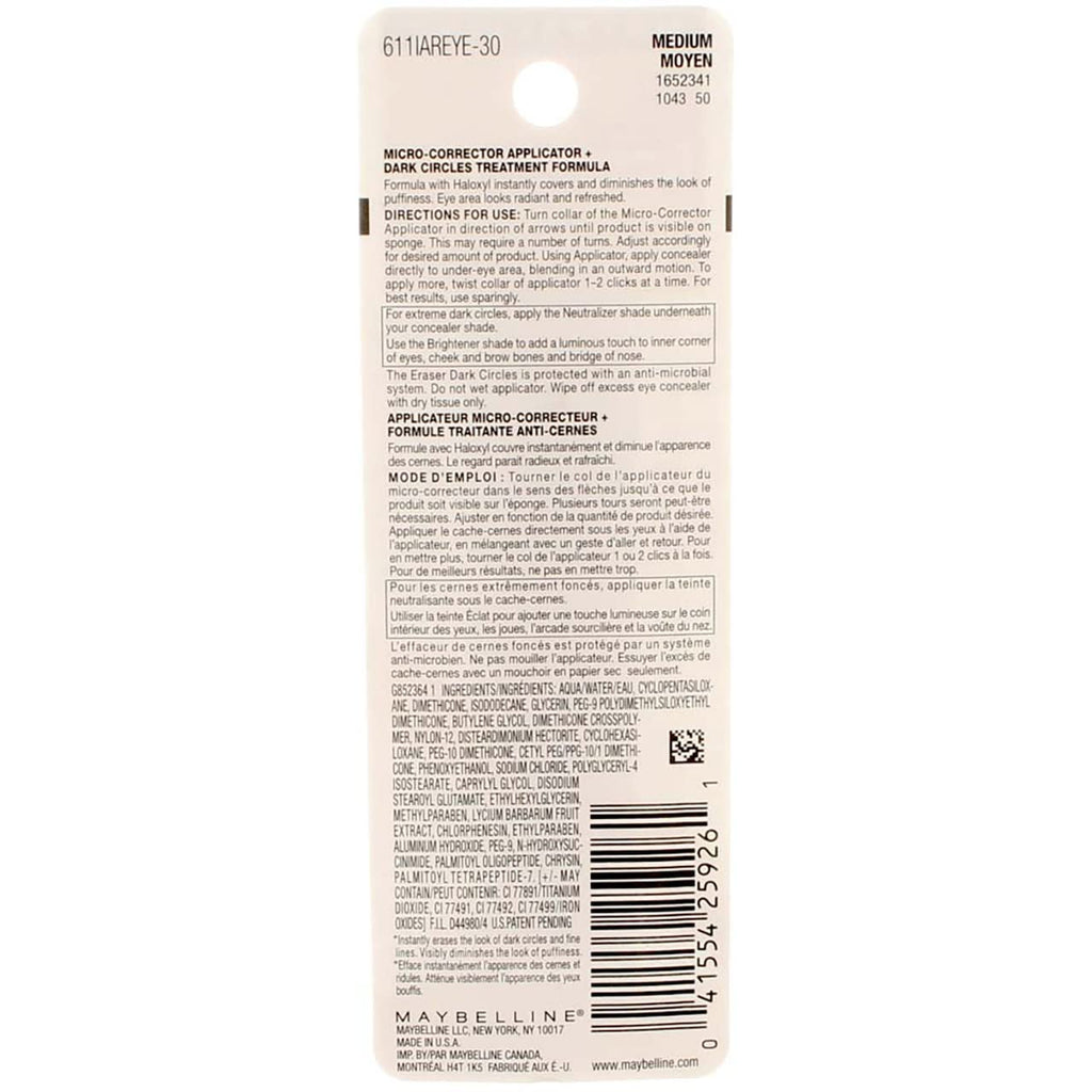 Maybelline Instant Age Rewind Eraser Concealer – Medium, 4-Pack | Brighten Under-Eyes