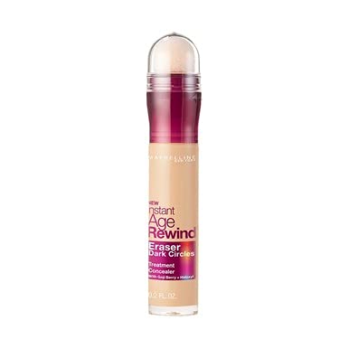 Maybelline Instant Age Rewind Eraser Dark Circles Concealer – Light, 0.2 oz (Pack of 6)