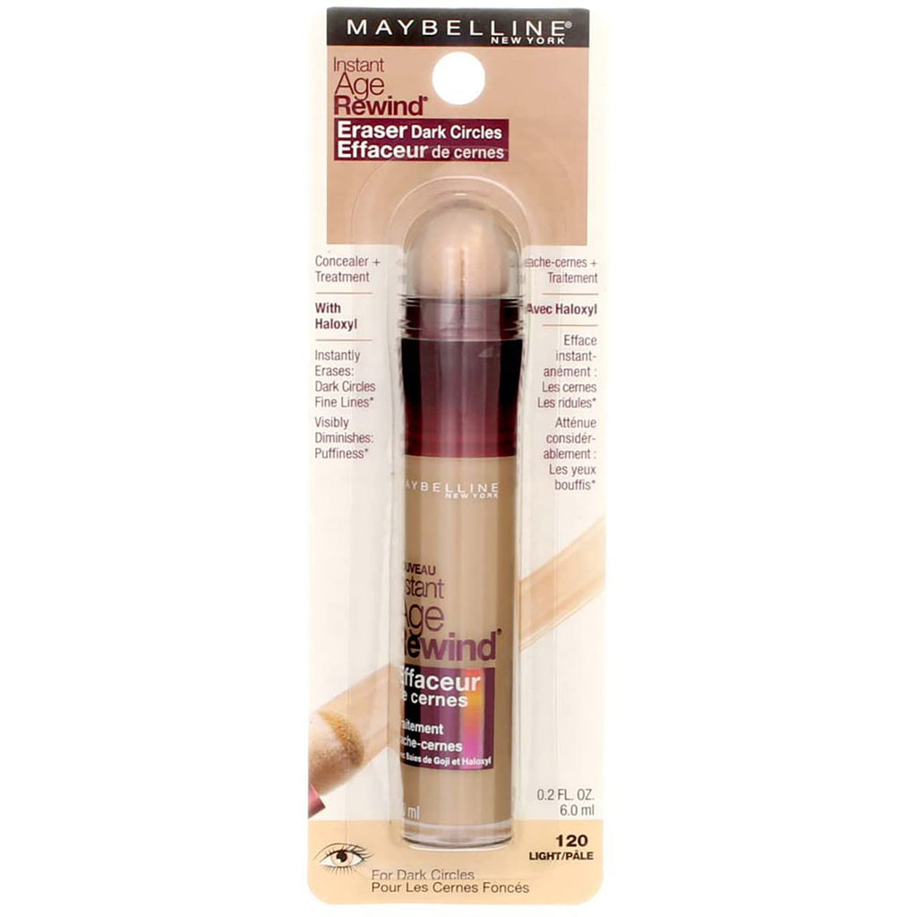Maybelline Instant Age Rewind Eraser Dark Circles Concealer – Light, 0.2 oz (Pack of 6)