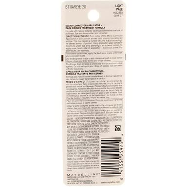 Maybelline Instant Age Rewind Eraser Dark Circles Concealer – Light, 0.2 oz (Pack of 6)