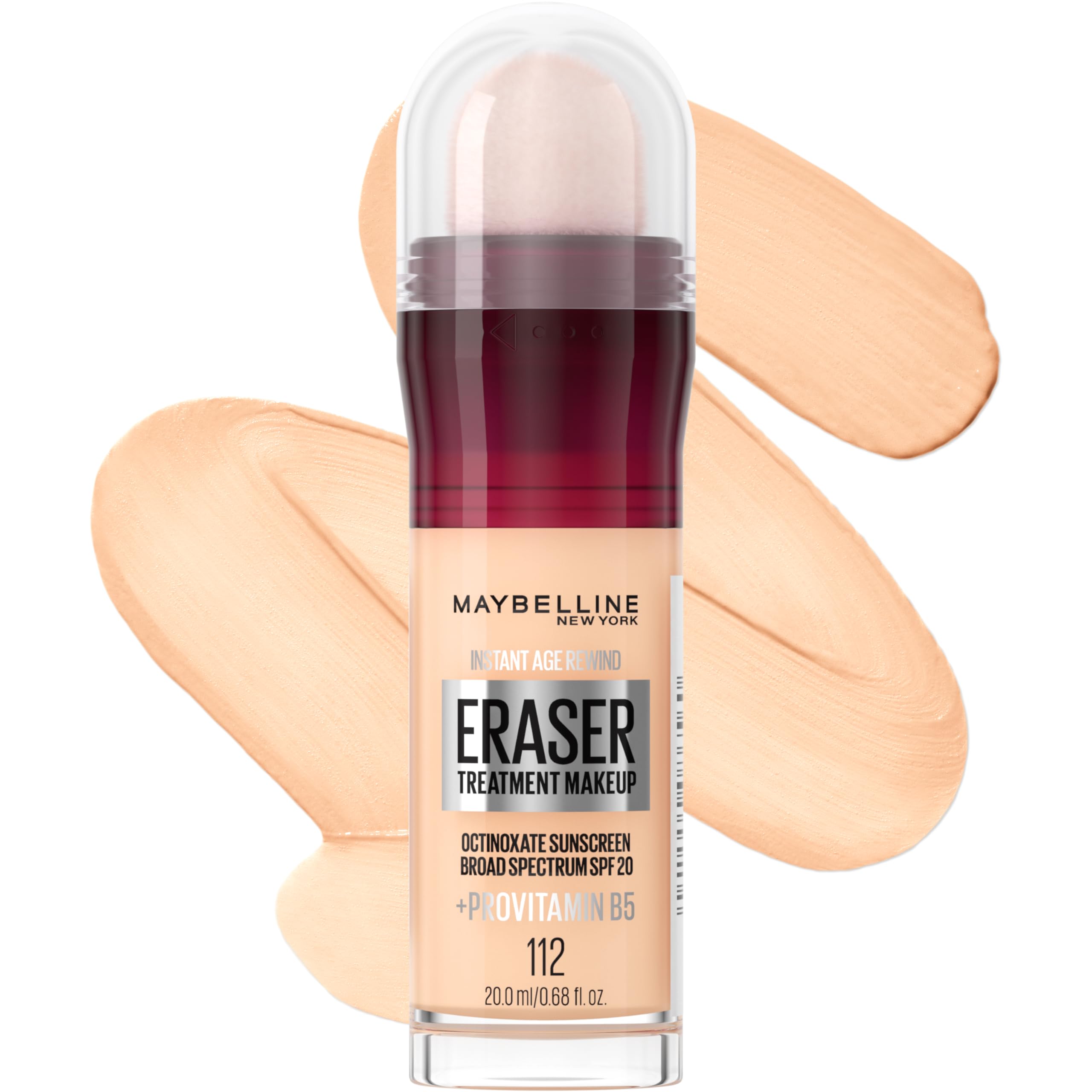Maybelline Instant Age Rewind Eraser Foundation SPF 20, ProVitamin B5 – Shade 112, 1 Count