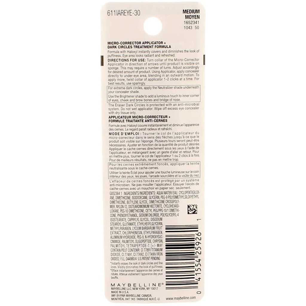 Maybelline Instant Age Rewind Eraser Concealer – Medium, 4-Pack | Brighten Under-Eyes