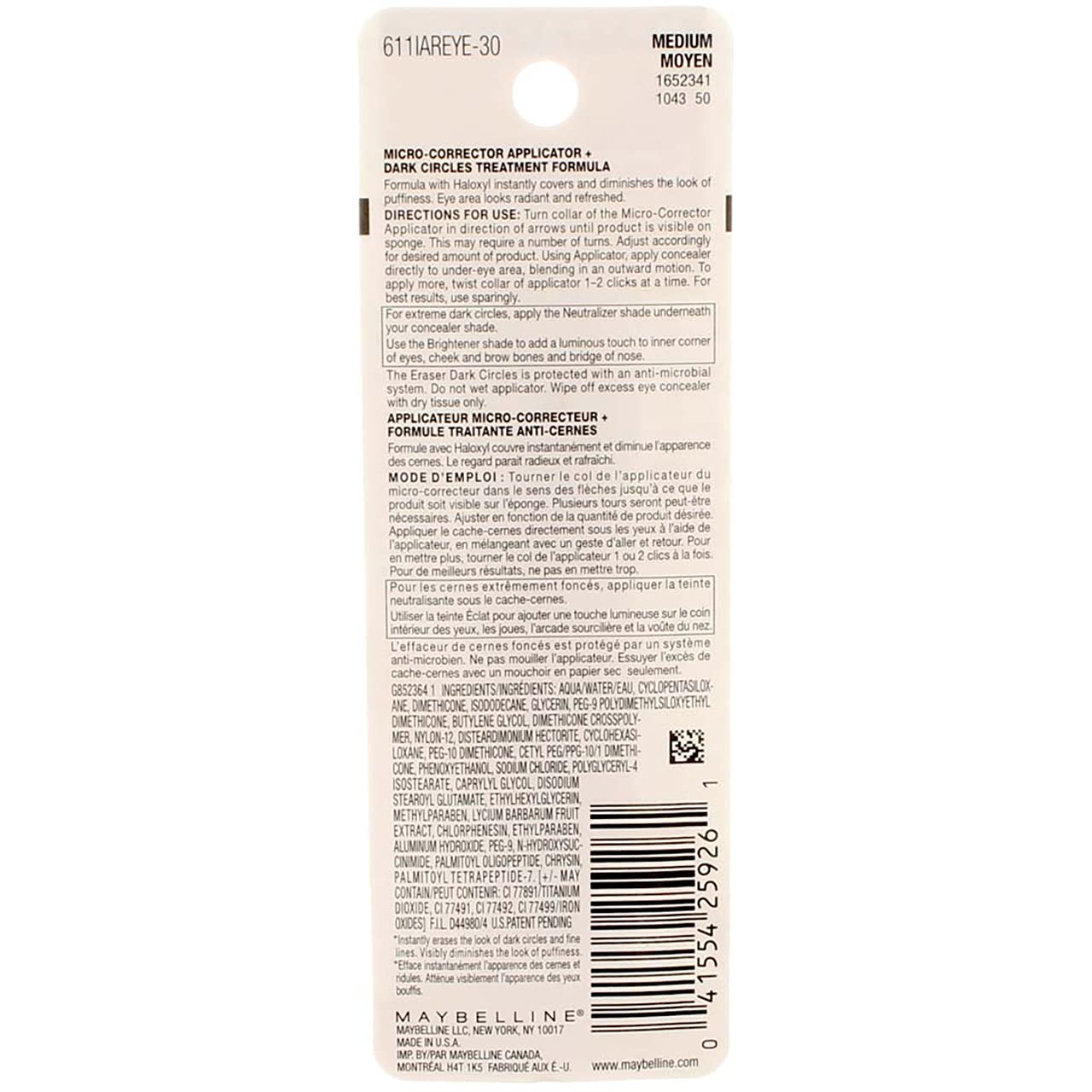 Maybelline Instant Age Rewind Eraser Concealer – Medium, 4-Pack | Brighten Under-Eyes