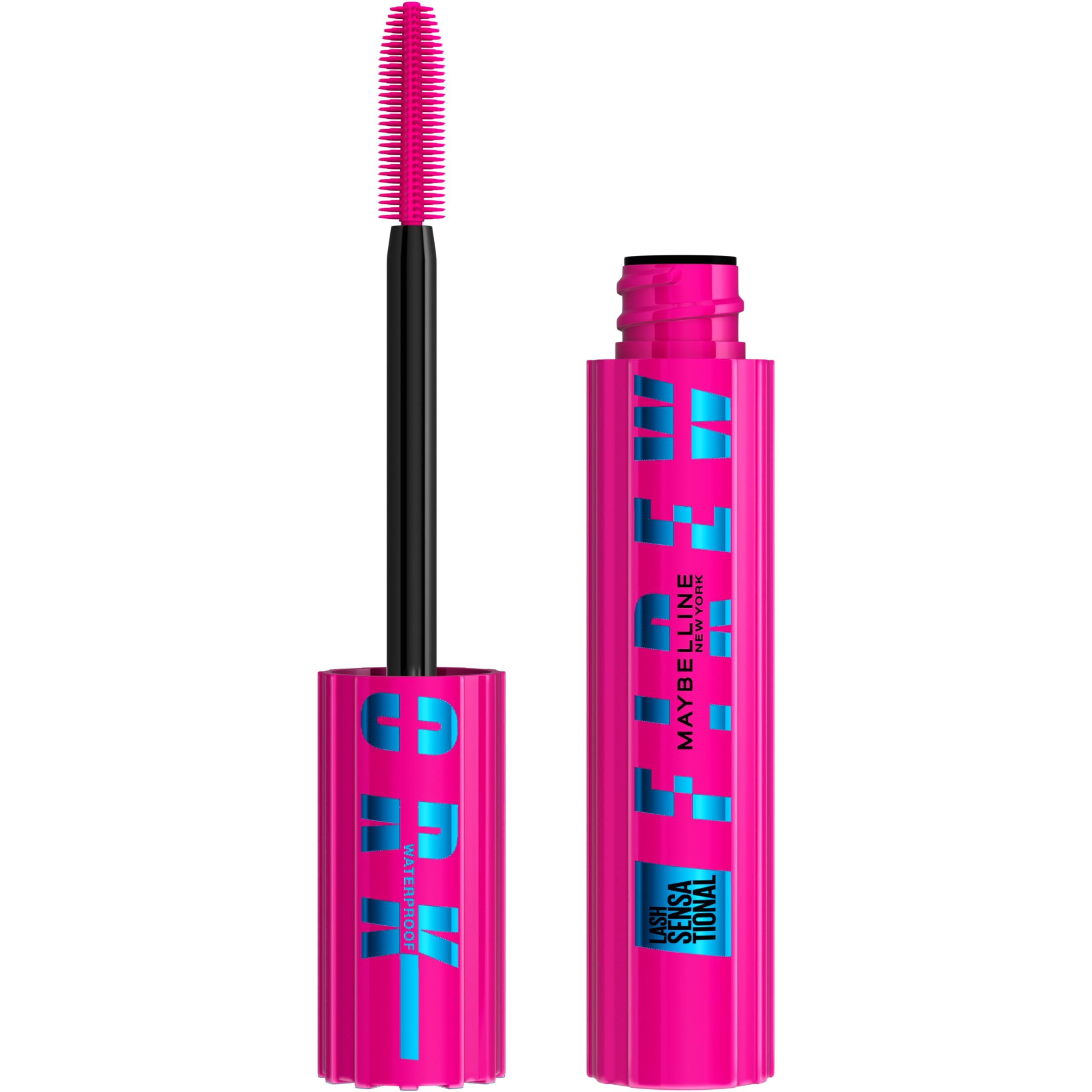 Maybelline Lash Sensational Firework Waterproof Mascara – 24HR, Lengthening & Volumizing, Very Black