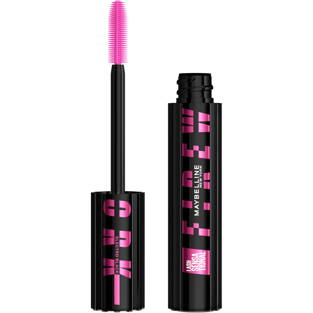 Maybelline Lash Sensational Firework Mascara – 24HR Wear, Electro Black, Lengthening & Volumizing
