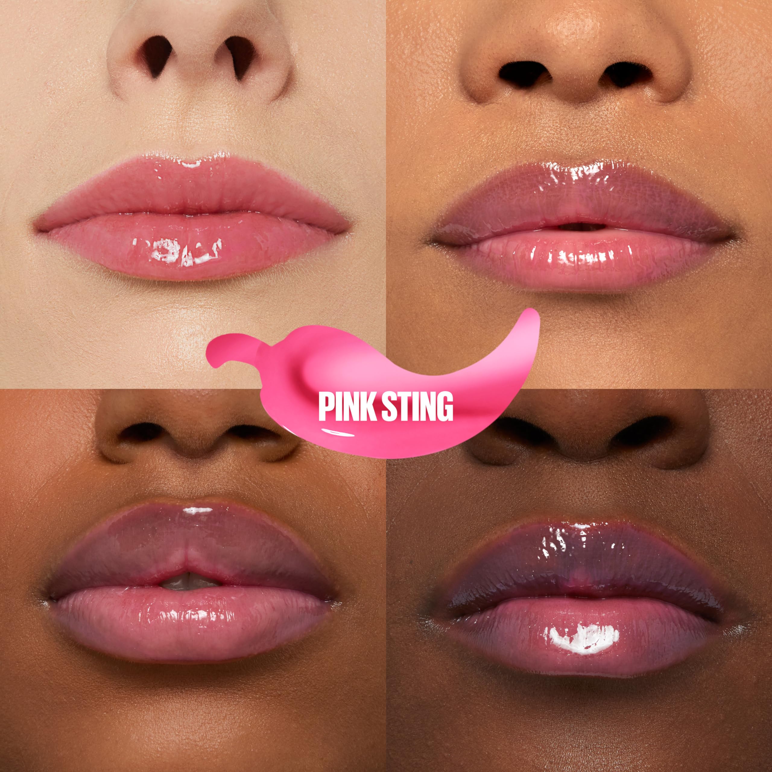 MAYBELLINE Lifter Gloss Plump – Chili Pepper, Maxi-Lip, Pink Sting