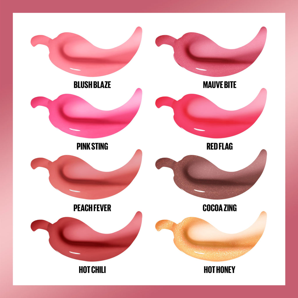 MAYBELLINE Lifter Gloss Plump – Chili Pepper, Maxi-Lip, Pink Sting