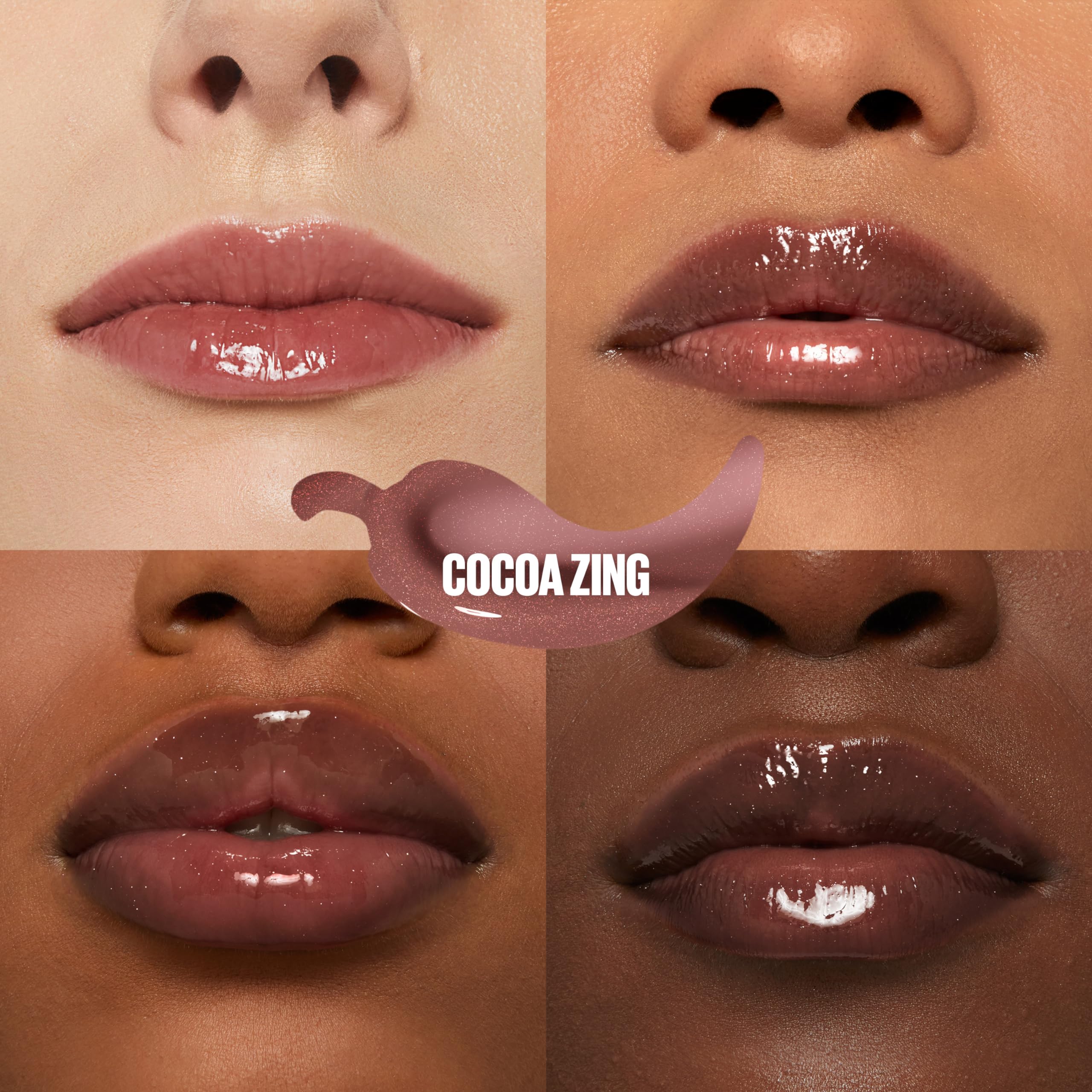 Maybelline Lifter Gloss Plump – Chili Pepper + Maxi-Lip, Cocoa Zing & Sheer Cool Brown