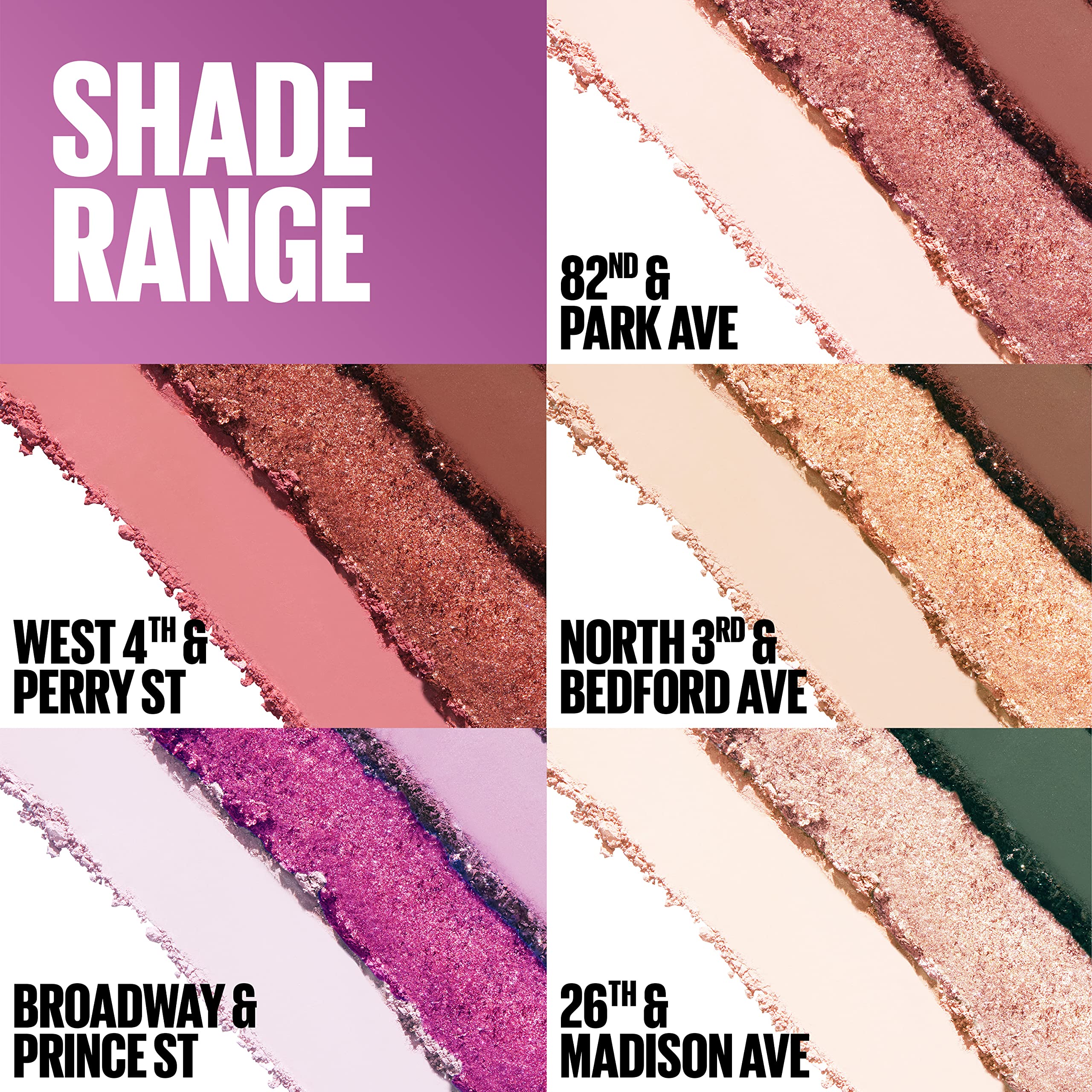 Maybelline Shadow Blocks Eyeshadow Palette – 3-Pan Stack, Travel-Size, SoHo & Brooklyn Inspired