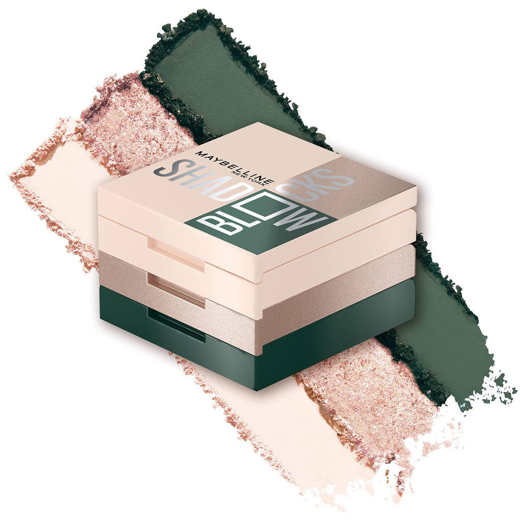 Maybelline Shadow Blocks Eyeshadow Palette – 3-Pan Stack, Travel-Size, SoHo & Brooklyn Inspired