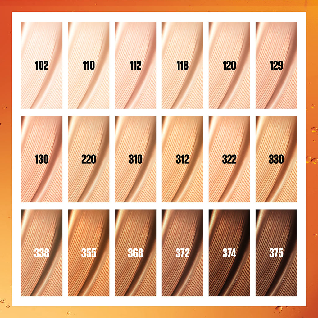 Maybelline Super Stay Skin Tint – 24HR Wear, Vitamin C, Radiant Light-to-Medium Coverage (Shade 118)